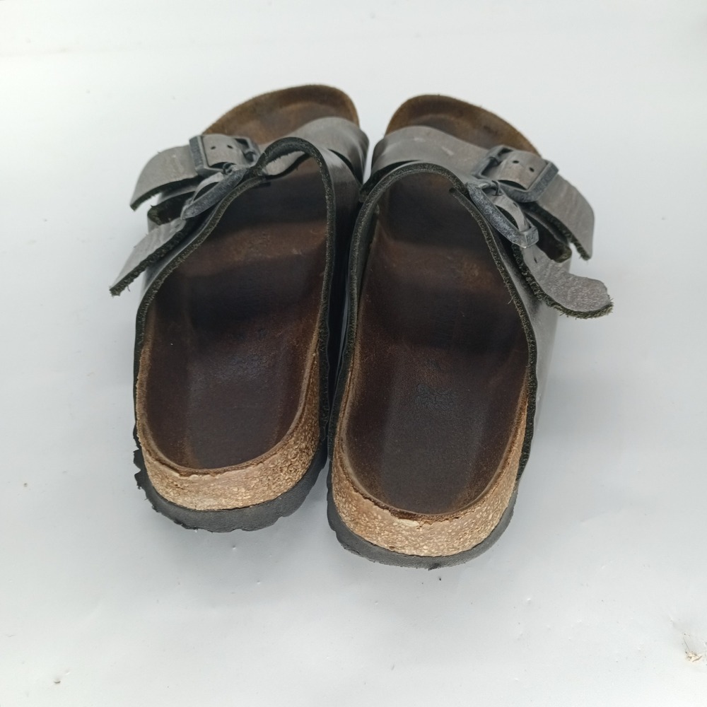 Birkenstock Arizona Silver Metallic Two Strap Sandals Mens 6 Womens 8 EU 39 s7 - Picture 5 of 8